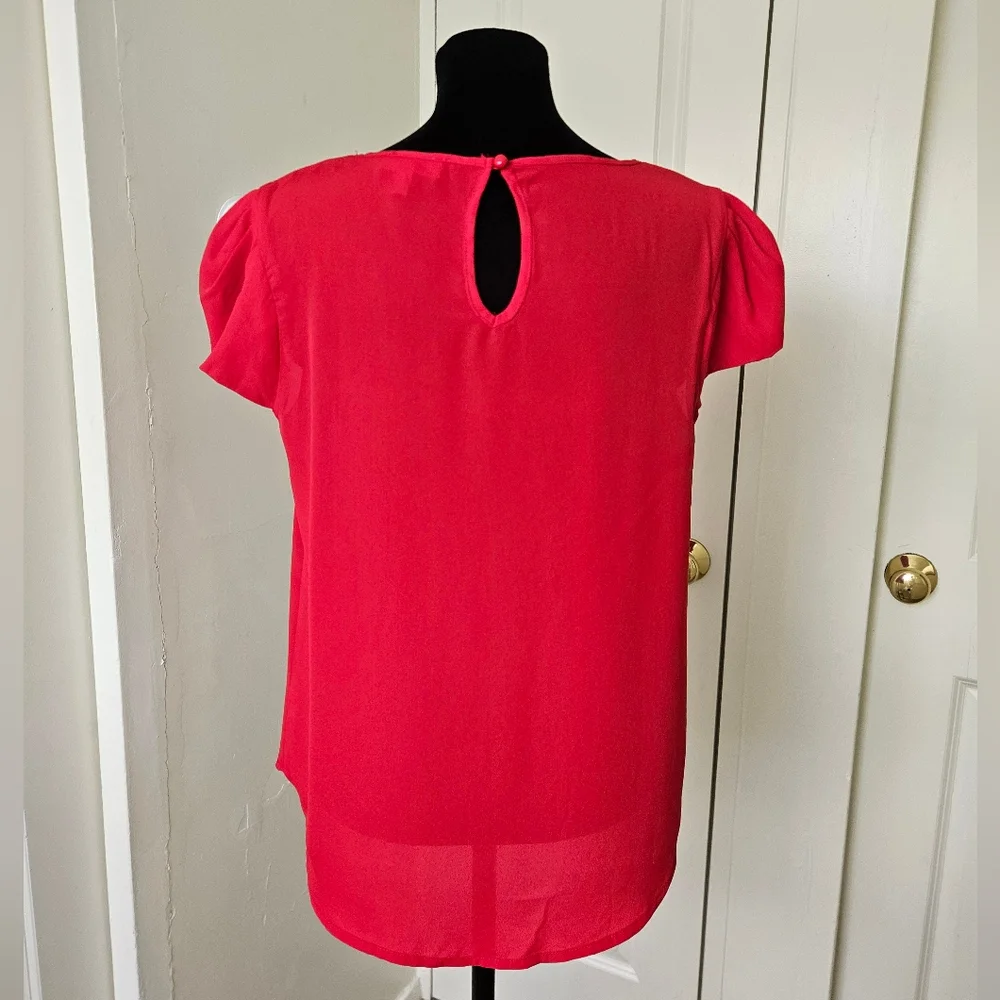 Red Women's Top - Picture 4 of 5